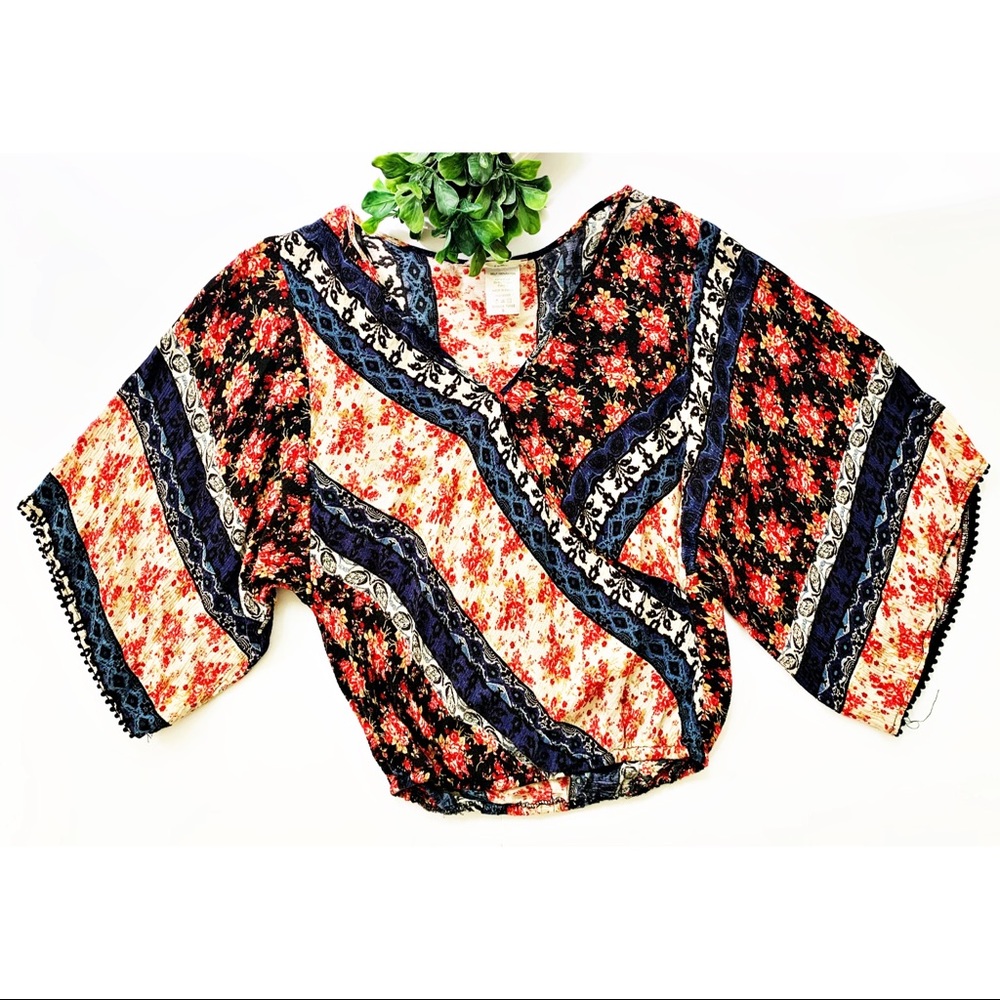 Boho Wrap Style Top